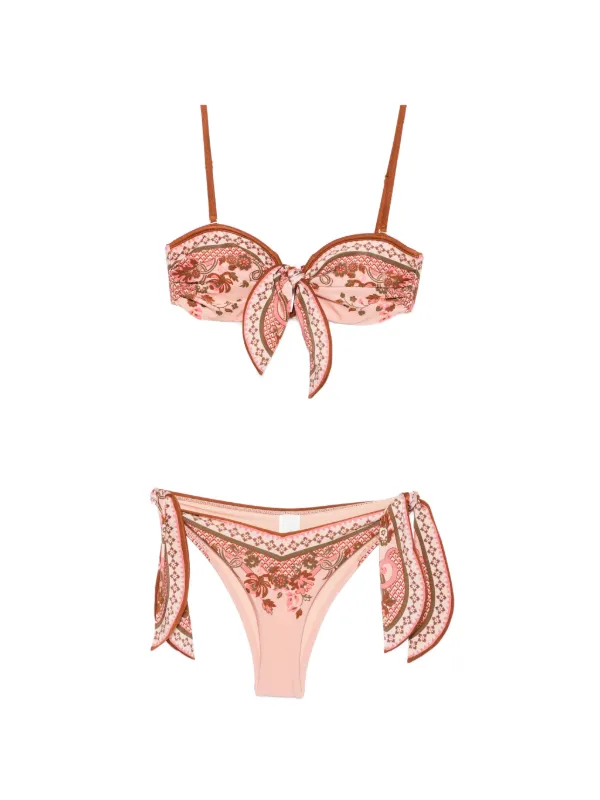 Paisley-print bikini